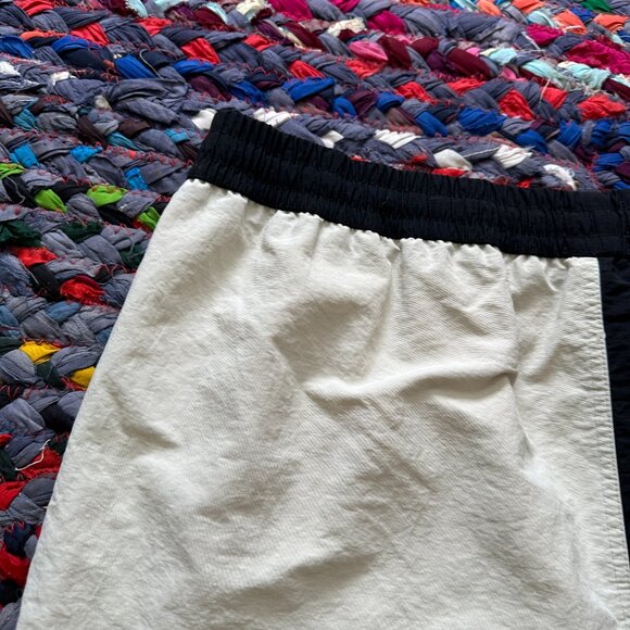 A.LAB Taffy Cherry Dice Black & Beige Two-Tone Board Shorts Men's Size Large 90s - Picture 10 of 15